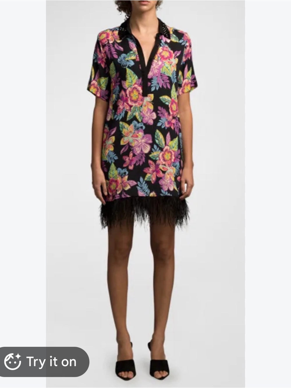 NWT Le Superbe Palm Beach Floral Polo Mini Dress